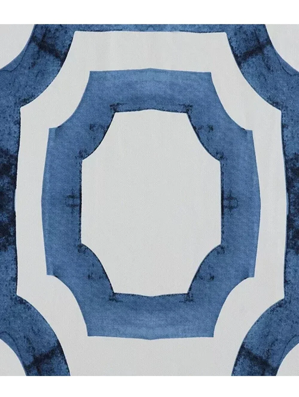 Exclusive Fabrics & Furnishings Mecca Blue Geometric Curtain 2 Panels 50x108